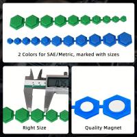 ราคา TEMU ชุดเครื่องมือใส่ซ็อกเก็ตแม่เหล็ก 21 ชิ้น SAE และเมตริก, 5/16-7/8 นิ้ว, 8mm-19mm, ชุดเครื่องมือโปรไฟล์หกเหลี่ยมสีต่าง ๆ (17592380244528)