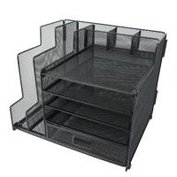 ราคา TEMU ตู้จัดเก็บโต๊ะทำงาน 5 ชั้นพร้อมลิ้นชัก - ถาดตัวอักษรตาข่ายโลหะทนสนิม, ที่ใส่ปากกา & ที่เก็บไฟล์ - น้ำหนักเบา, เคลือบผงสำหรับอุปกรณ์บ้านและออฟฟิศ (17592394255695)