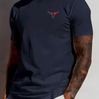 ราคา TEMU เสื้อยืดผู้ชายหน้าร้อน สไตล์วินเทจ พิมพ์ลายตัวอักษรภาษาอังกฤษ คอกลม แขนสั้น (17592431567194)