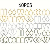 ราคา TEMU ชุดผสม 60 ชิ้น จี้กรอบโลหะกดลายเรขาคณิตสีเงิน/ทอง แม่พิมพ์หล่อเรซิ่นอีพ็อกซี่ DIY สำหรับทำเครื่องประดับ - อุปกรณ์สร้อยคอ ต่างหู กำไล (17592441773336)