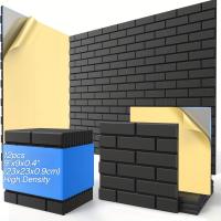 ราคา TEMU แผ่นซับเสียงติดผนังแบบมีกาวในตัว 12 ชิ้น | ลดเสียงรบกวนและกำจัดเสียงสะท้อน, ดีไซน์ลายอิฐสุดเท่, เหมาะสำหรับห้องนอนในบ้าน, สำนักงาน, ห้องดนตรี, ขนาด 9"x9"x0.4" (17592313907031)