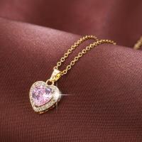 ราคา TEMU สร้อยคอประดับหัวใจน่ารัก ลายหัวใจสุดเท่ ประดับด้วยซีโรเนียสังเคราะห์ทรงหัวใจ (17592331789035)