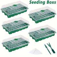 ราคา TEMU ชุดถาดเพาะต้นกล้า 5 ชิ้น พร้อมโดมระบายความชื้นและฐาน - ระบบเพาะต้นกล้า 40 ช่อง, ถาดเริ่มต้นเรือนกระจกพลาสติกสีเขียวพร้อมรูระบายน้ำ (17592361242665)