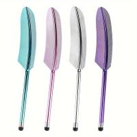 ราคา TEMU 4/5ชิ้น สไตลัสสัมผัสหน้าจอ, สไตลัสสากล, ปากกาขนนกแบบแคปาซิทีฟ, เหมาะสำหรับโทรศัพท์มือถือ, แท็บเล็ต, iPad Mini, , และอุปกรณ์อื่นๆ (17592400841239)
