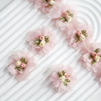 ราคา TEMU 10 ชิ้นของดอกไม้ทูลล์ที่งดงามพร้อมกับดอกกุหลาบและใบไม้ - ลงตัวสำหรับงานฝีมือและการประดิษฐ์ - สีขาว (17592404546165)