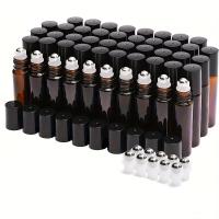 ราคา TEMU ขวดโรลออนน้ำมันหอมระเหย 48 ชิ้น ขนาด 10 มิลลิลิตร ขวดแก้วสีอำพันว่างพร้อมลูกกลิ้งสแตนเลสสำหรับน้ำมันหอมระเหย (17592236365297)