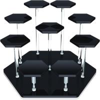 ราคา TEMU 1 ชิ้น แท่นแสดงอะคริลิก 9 ชั้น แท่นแสดงอะคริลิกรูปหกเหลี่ยม แท่นอเนกประสงค์สำหรับฟิกเกอร์ เครื่องประดับ เครื่องประดับหยกเทียม แสดงเครื่องสำอางและน้ำหอม และชั้นวางต้นไม้ (17592283092742)