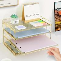 ราคา TEMU ที่จัดระเบียบเอกสาร 4 ชั้นสำหรับโต๊ะทำงาน มีช่องเก็บของแบบตาข่าย 3 ช่อง พร้อมที่ใส่ปากกา เหมาะสำหรับใช้ในบ้านและสำนักงาน (17592344874831)