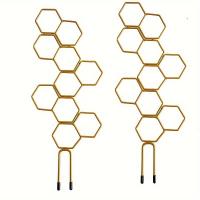 ราคา TEMU ที่ค้ำต้นไม้เลื้อยขนาดเล็ก 14 นิ้ว 2 ชิ้น, ที่ค้ำกระถางโลหะรังผึ้งพร้อมเคเบิ้ลไทร์ 20 ตัว, ป้ายชื่อ 15 ชิ้น, ที่ค้ำก้านดอกไม้และไม้เลื้อย, สีทอง (17592306248046)