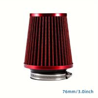 ราคา TEMU ไส้กรองอากาศไหลสูงสำหรับรถยนต์ 3 นิ้ว ไส้กรองอากาศเย็นสากลสำหรับรถแข่งสปอร์ต ระบบไอเสียเครื่องยนต์ 76 มม (17592457114496)