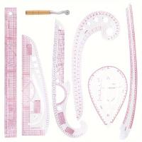 ราคา TEMU ชุดไม้บรรทัดโค้ง 7 ชิ้น สำหรับเย็บผ้า, ชุดแม่แบบตัดเย็บชุดสำหรับทำเสื้อผ้า, เครื่องมือเย็บผ้า (17592563238597)