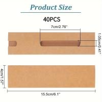 ราคา TEMU 40/20 ชิ้น กล่องใส่ปากกาเดี่ยว พร้อมหน้าต่างใส, ซองปกป้องกระดาษสำหรับปากกาเดี่ยว และถุงบรรจุภัณฑ์ปากกา อุปกรณ์การเรียน กระเป๋าดินสอ (17592748352071)