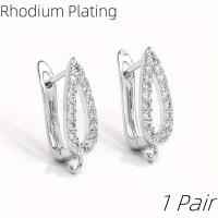 ราคา TEMU ต่างหูหยดน้ำชุบทอง 18K 1 คู่ ทำจากทองเหลืองชุบ สำหรับทำต่างหู ประกอบด้วยส่วนประกอบต่างหูหยดน้ำเซอร์โคเนียสังเคราะห์ (17592765662012)