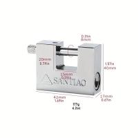 ราคา TEMU ล็อคตัวดี (D-Shaped Padlock) แบบ Heavy-Duty พร้อมกุญแจ, มีความปลอดภัยสูง และมีกุญแจ 3 อัน - เหมาะสำหรับล็อคประตูโรงรถ, คอนเทนเนอร์, ประตูบานเลื่อน และโกดัง (17592257680242)