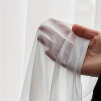 ราคา TEMU ผ้าม่านซิฟเฟิ้นโปร่งแสงสีขาวสไตล์ร่วมสมัย 1 ชิ้น สำหรับห้องนั่งเล่นหรือห้องนอน, มาพร้อมผ้าทูลเนื้อนุ่มคุณภาพสูงและหรูหราสำหรับแขวนประตูห้องครัวหรือผ้าม่านแบบห่วง (17592431712715)