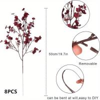 ราคา TEMU ชุดดอกไม้ประดิษฐ์ 8 ดอก สีเบอร์กันดี ทำจากผ้าไหมเหมือนจริง เหมาะสำหรับตกแต่งบ้าน ห้องครัว ห้องนอน งานเทศกาล งานสังสรรค์ งานแต่งงาน และโต๊ะอาหาร (17592311924762)