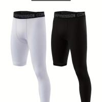 ราคา TEMU กางเกงบาสเกตบอลสีผสม 2 ชิ้นสำหรับผู้ชาย, กางเกงฝึกซ้อมกีฬา, กางเกงบีบรัดขายาว/สั้นสำหรับฟิตเนส, กางเกงรัดรูปแห้งเร็วความยาวไตรมาส (17592321958272)