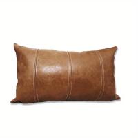 ราคา TEMU 1 ชิ้น ปลอกหมอนอิงหนังเทียมสังเคราะห์ 100% สไตล์วินเทจ หนาพิเศษ สีน้ำตาล โบฮีเมียน สไตล์ฟาร์มเฮาส์ ทรงสี่เหลี่ยม สำหรับเตียงโซฟาในห้องนอนและห้องนั่งเล่น (17592361530459)