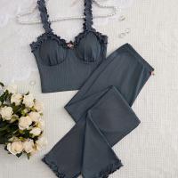 ราคา TEMU ชุดนอนผู้หญิง ลายดอกไม้ แต่งลูกไม้ (17592371901080)