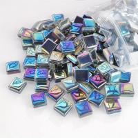 ราคา TEMU 150 ชิ้น กระเบื้องโมเสคแก้วสีเทาแวววาวสำหรับงาน DIY และการทำเครื่องประดับ, วัสดุงานฝีมือ DIY (17592388231343)