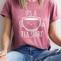 ราคา TEMU เสื้อยืดพิมพ์ลายวินเทจสุดเก๋สำหรับผู้หญิง เหมาะสำหรับใส่ลำลองเล่นกีฬาหน้าร้อน คอกลม แขนสั้น สีเทาเข้ม มีไซส์ S ถึง XX (17592566626643)