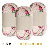 ราคา TEMU ผ้าพันเท้า 300 กรัม แบบ 3 แถว สำหรับงานถัก, ออกแบบพิเศษสำหรับกระเป๋า, ตะกร้าเก็บของถักมือ, ถักลูกไหม (17592430928849)