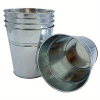 ราคา TEMU 5pcs ถังชุบสังกะสี กระถางต้นไม้โลหะ กระถางต้นไม้ทรงกลม ตะกร้าปลูกต้นไม้ สำหรับระเบียง สวน ลาน สำนักงาน และงานแต่งงาน ขนาด 4.68x4.8x3.46 นิ้ว (17592205357509)