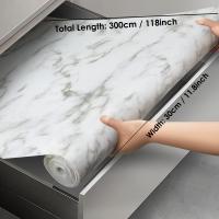 ราคา TEMU 1 ชิ้น แผ่นรองชั้นวางลายหินอ่อนไวนิล, แผ่นรองลิ้นชักกันน้ำไม่ติด, แผ่นรองตู้ไม่ลื่นล้ำลึกที่สามารถซักได้สำหรับตู้ครัว ตู้เย็น ตู้กับข้าว ห้องน้ำ, แผ่นรองตู้เย็น (17592312690718)