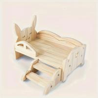 ราคา TEMU 1 ชิ้น เตียงกระต่ายสัตว์เลี้ยงไม้เนื้อแข็ง, อุ่นและเหมาะสำหรับทุกฤดูกาล, สำหรับสัตว์เลี้ยงขนาดกลางและเล็ก, เตียงสัตว์เลี้ยงยกสูงสำหรับกระต่าย (17592409713086)