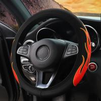 ราคา TEMU ปลอกหุ้มพวงมาลัย ผ้าเนื้อนุ่มยืดหยุ่น ใส่สบาย ลายไฟ สำหรับรถยนต์ ขนาด -15 นิ้ว (ไม่มีแหวนใน) (17592428599521)