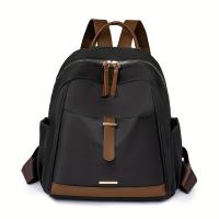 ราคา TEMU กระเป๋าเป้สะพายหลังความจุขนาดใหญ่แบบ Color-Blocking สำหรับผู้หญิง, กระเป๋านักเรียนลำลอง, กระเป๋าเป้สะพายหลังสำหรับเดินทางแบบมินิมอล (17592280560593)