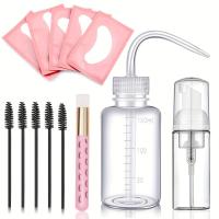 ราคา TEMU ชุดทำความสะอาดต่อขนตา 13 ชิ้น 5 in 1 แชมพูขนตา แปรง สบู่ ขวดล้างโฟม ชุดแปรงมาสคาร่าคิ้ว แผ่นเจลขนตา อุปกรณ์เสริมความงามสำหรับร้านเสริมสวย (17592316394531)