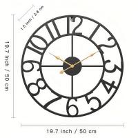 ราคา TEMU นาฬิกาแขวนผนังขนาดใหญ่ สไตล์ยุโรป วินเทจ มินิมอล โลหะ เรโทร เหล็กศิลปะ เงียบ สำหรับห้องนั่งเล่นและห้องนอน (17592260368626)