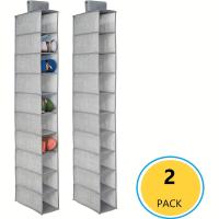 ราคา TEMU ตู้จัดเก็บเสื้อผ้าผ้านุ่ม - สำหรับรองเท้า กระเป๋าถือ กระเป๋าคลัทช์ และเครื่องประดับ - ชั้นวาง 10 ชั้นแขวนบนราว - ลายพิมพ์พื้นผิว - 2 ชิ้น, ตู้แขวนจัดรองเท้า (17592314835705)