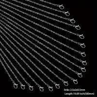 ราคา TEMU สร้อยคอสแตนเลส 304 20 ชิ้น, โซ่เคเบิลพร้อมกับหัวจับปูนหอย, ยาว 19.69 นิ้ว (500 มม.) สำหรับการทำเครื่องประดับ DIY (17592196722051)