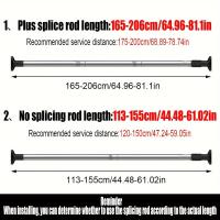 ราคา TEMU 1 ชิ้น ราวม่านโลหะปรับได้ ไม่ต้องเจาะ - เหมาะสำหรับม่านห้องน้ำ, ประตู, หน้าต่าง, ตู้เสื้อผ้า และตากผ้า - ติดตั้งง่าย ไม่ต้องใช้สกรูหรืออุปกรณ์เสริม (17592538543534)