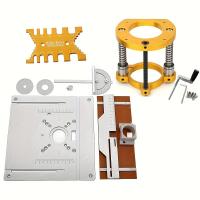 ราคา TEMU 1 ชุด โต๊ะทำงานรูทเตอร์พร้อมแผ่นรองและอุปกรณ์ยก, แผ่นกลึงไม้พลิกได้ พร้อมไกด์ต่อเชื่อมแนวเฉียง, โต๊ะงานไม้สำหรับเลื่อยโต๊ะ (17592326047341)