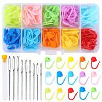 ราคา TEMU ชุดเครื่องหมายเย็บโครเชต์ 120 ชิ้น, เครื่องหมายถัก 10 สี, คลิปโครเชต์, เข็มเย็บขนาดใหญ่ 9 ชิ้นพร้อมกล่องเก็บของสำหรับโปรเจคงานฝีมือโครเชต์ DIY (17592345359751)