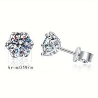 ราคา TEMU ต่างหูโมISANITE 2 ชิ้น ปลอดสารก่อภูมิแพ้ ขนาด 0.5 กะรัต-2 กะรัต สี D ตัดกลม ชุบทองคำขาว 18K เงินสเตอร์ลิง 925 ของขวัญเครื่องประดับสำหรับผู้หญิง ผู้ชาย น้ำหนัก 2.1 กรัม (17592349958121)