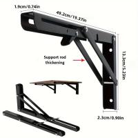 ราคา TEMU ชุดฉากยึดมุมฉากสามเหลี่ยมแบบพับได้สำหรับชั้นวางติดผนังแบบหนัก 2 ชิ้น ปรับได้สำหรับขนาด 18 ถึง 20 นิ้ว (17592351605366)