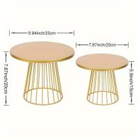 ราคา TEMU ชุดขาตั้งคัพเค้กโลหะสีทองหรูหรา 2 ชิ้น พร้อมฐานเรขาคณิต - เหมาะสำหรับวันเกิดและงานเฉลิมฉลองเทศกาล, ผิวแปรง, ปลอดภัยสำหรับแสดงอาหารบนโต๊ (17592361131290)