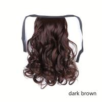 ราคา TEMU แฮร์พีชผมยาวสั้นแบบสังเคราะห์ มีเชือกผูก, ผมปลอม 15 ซม. (17592365431115)