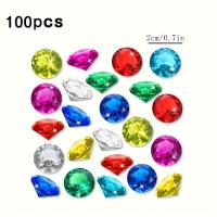 ราคา TEMU /100 ชิ้น ลูกปัดอัญมณีดำน้ำสำหรับสระว่ายน้ำ, ลูกปัดอัญมณีอะคริลิคขนาดใหญ่ ลูกปัดสมบัติโจรสลัดในซัมเมอร์ใต้น้ำ, ของขวัญปาร์ตี้วันเกิดสระว่ายน้ำ (17592377548508)