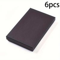 ราคา TEMU ชุดกล่องใส่เครื่องประดับกระดาษคราฟท์สีดำทรงสี่เหลี่ยมผืนผ้า 6 ชิ้น พร้อมฟองน้ำ สำหรับใส่แหวน ต่างหู และสร้อยคอ ขนาด 20X13X3 ซม. (17592387962973)