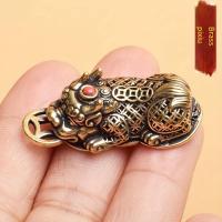 ราคา TEMU 1 ชิ้น จี้ทองเหลือง Pixiu ดึงดูดความมั่งคั่ง ตกแต่งพวงกุญแจหนังแขวนประดับงานฝีมือ (17592389226238)