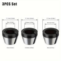 ราคา TEMU ชุดจับดอกสว่าน 6/6.35/8 มม. สำหรับเครื่องตัดแต่งไม้, ชุดคอลเล็ตจับดอกสว่านพร้อมน็อต ปรับขนาดเส้นผ่าศูนย์กลางได้สำหรับเครื่องขอบและเครื่องแกะสลัก (17592395940117)