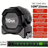 ราคา TEMU เทปวัดเหล็กคาร์บอนความแม่นยำสูง, ไม้บรรทัดฟลูออเรสเซนต์แบบล็อคเอง, ตัวเลือกความยาว 5/7.5/10 เมตรทนต่อการสึกหรอพร้อมการออกแบบปุ่มล็อคและเบรคอัตโนมัติ (17592410960945)