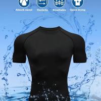 ราคา TEMU เสื้อชายแห้งเร็ว MENATEN MK - ชุดออกกำลังกายรัดรูปยืดหยุ่นสูง ระบายอากาศได้ดี เสื้อยืดฝึกซ้อมแนบสนิทสำหรับยิมและมวย - ชุดกีฬาสีพื้น (ฤดูใบไม้ผลิ/ฤดูร้อน) (17592467232895)