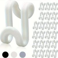 ราคา TEMU ชุดห้องเก็บของพลาสติก 50 ชิ้น - ตะขอเชื่อมต่อที่ทนทาน ช่วยประหยัดพื้นที่ในตู้เสื้อผ้า ใช้เพิ่มเติมสำหรับเสื้อผ้า กระเป๋า ผ้าพันคอ - สีขาว (17592432287589)