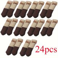 ราคา TEMU ถุงเท้าขาเฟอร์นิเจอร์ 24 ชิ้น ยืดหยุ่นสูง กันลื่น ถักนิตติ้ง ป้องกันขาเก้าอี้สำหรับพื้นไม้เนื้อแข็ง ถุงเท้าขาเก้าอี้ ป้องกันขาเฟอร์นิเจอร์ (17592445439655)